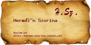 Hermán Szorina névjegykártya